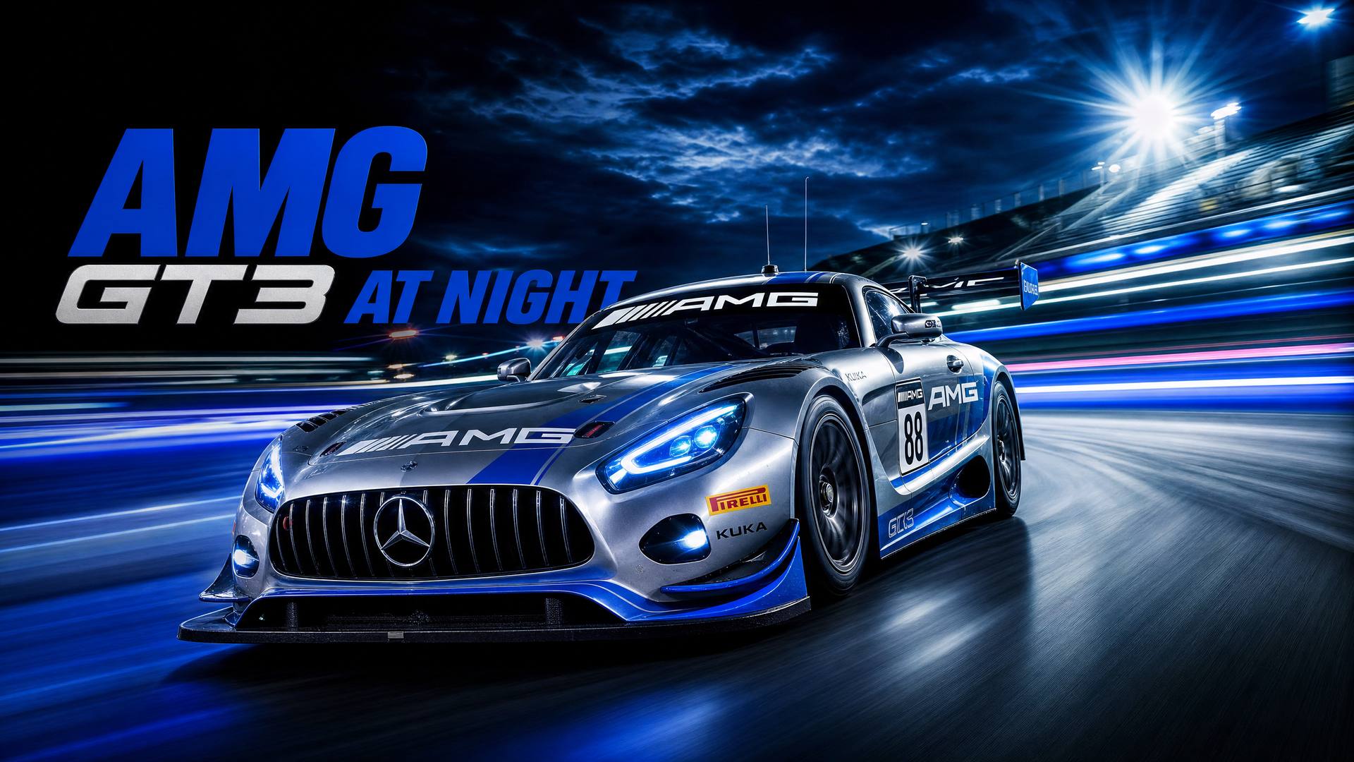 精神小妹 - AMG GT3夜间赛道精神小妹视频